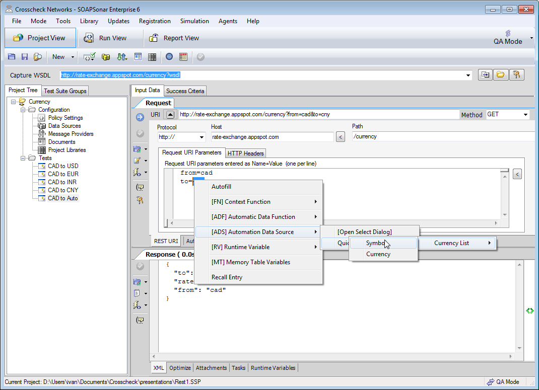 5 Add Data source to test